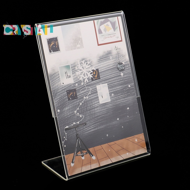 Crystal A6 Transparent Acrylic Display Stand Desk Shelf High Quality