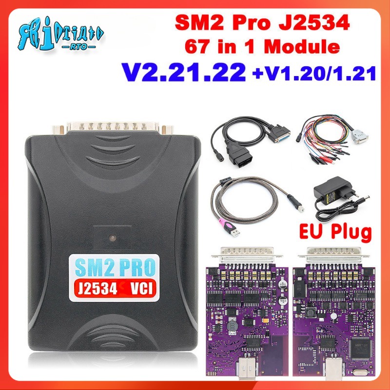 Rto SM2 PRO V2.21.22/V2.21.21 J2534 1.20 & 1.21 12V/24V VCI ECU ...