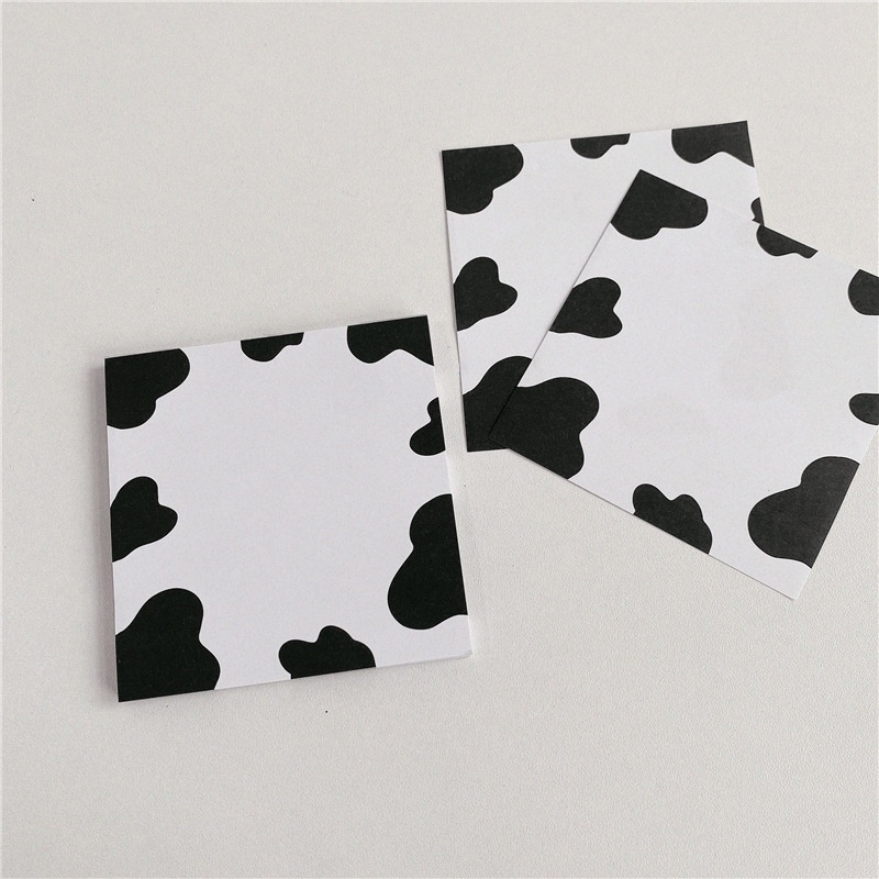 50 Sheets Milk Cow Pattern Stripes Sticky Notes School Office Portable ...