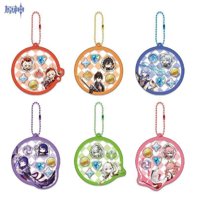 Hot Anime Game Genshin Impact Keychain Raiden Shogun Yae Miko Zhongli ...