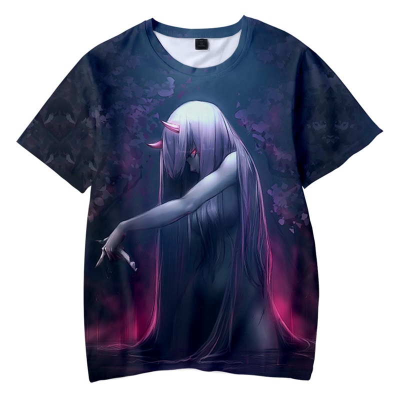 Darling In The Franxx Fashion Graphic T Shirt Anime Girl Zero Two 3D ...