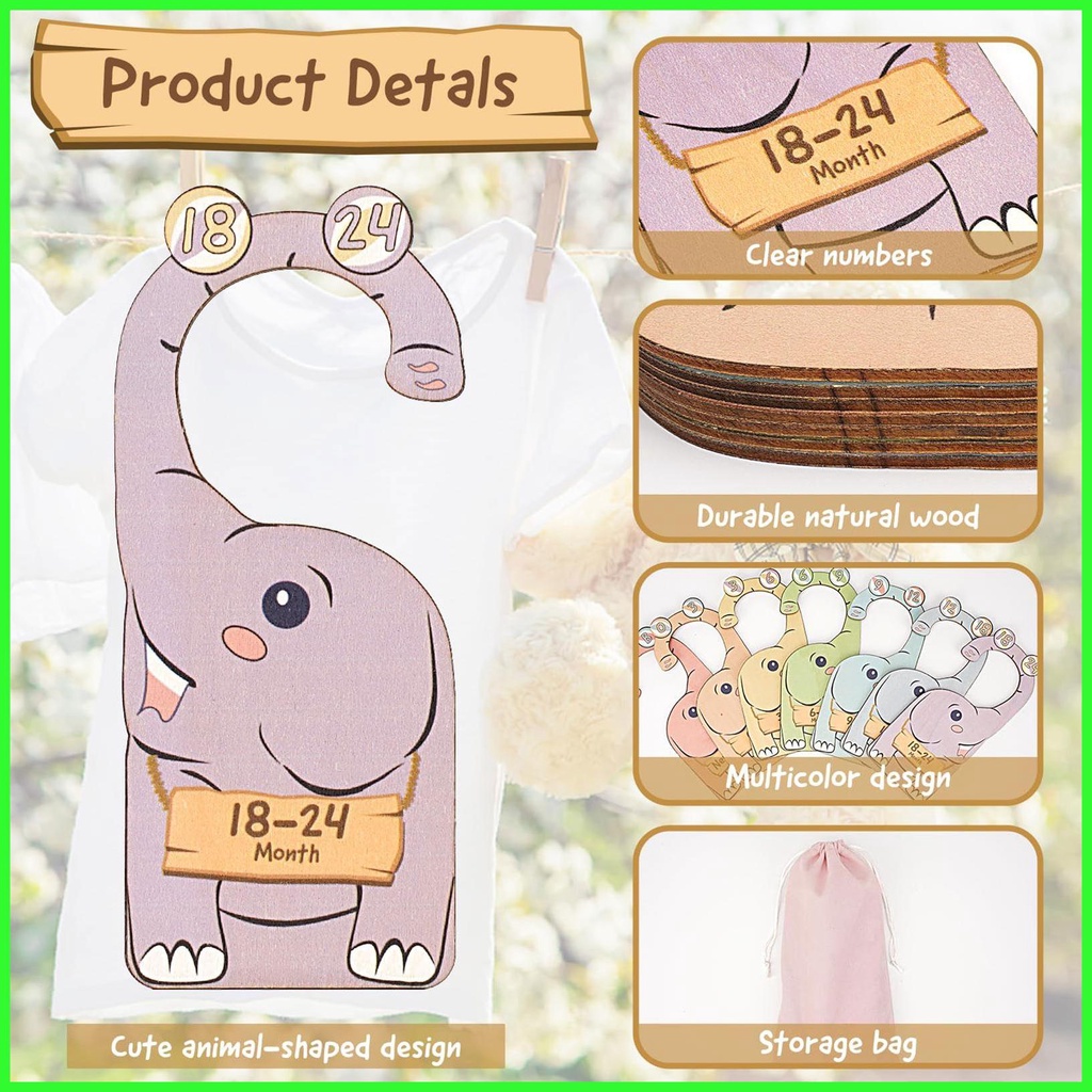 Clothing Rack Dividers Wood 7pcs Closet Organizer Labels Divider