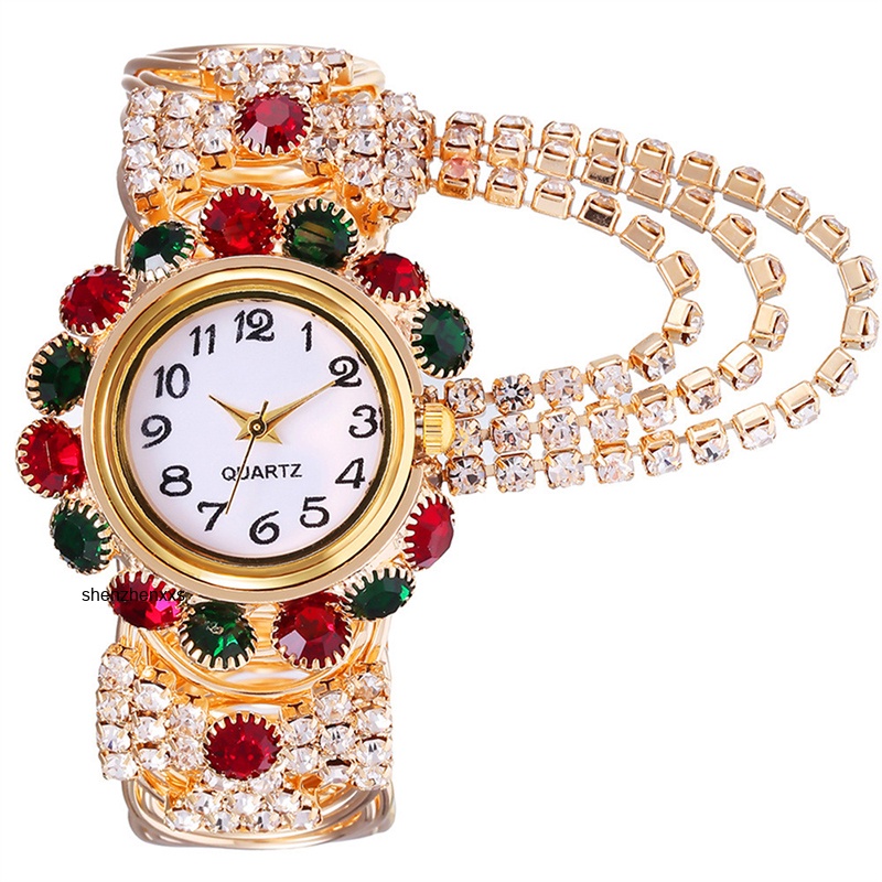 Top Brand Luxury Rhinestone Bracelet Watch Women Watches Ladies Wristwatch  Relogio Feminino women's Clock Indian colored women's watches