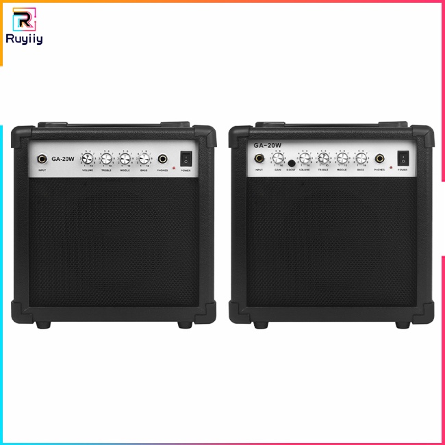 RU3 Electric Guitar Amp 20W Electric Guitar Amplifier With Low Medium High Frequency Gain Volume