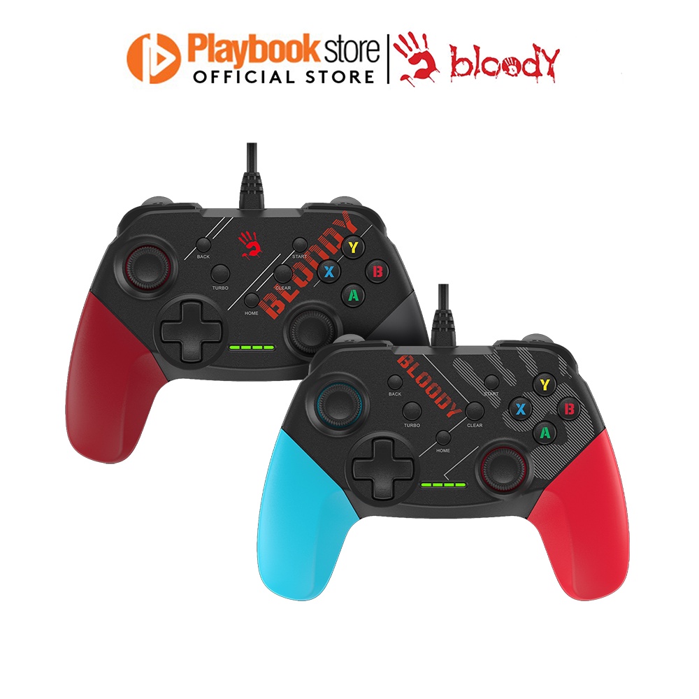 A4Tech Bloody GP30 Red/Blue Dual Vibration Motors Multi-Platform USB ...