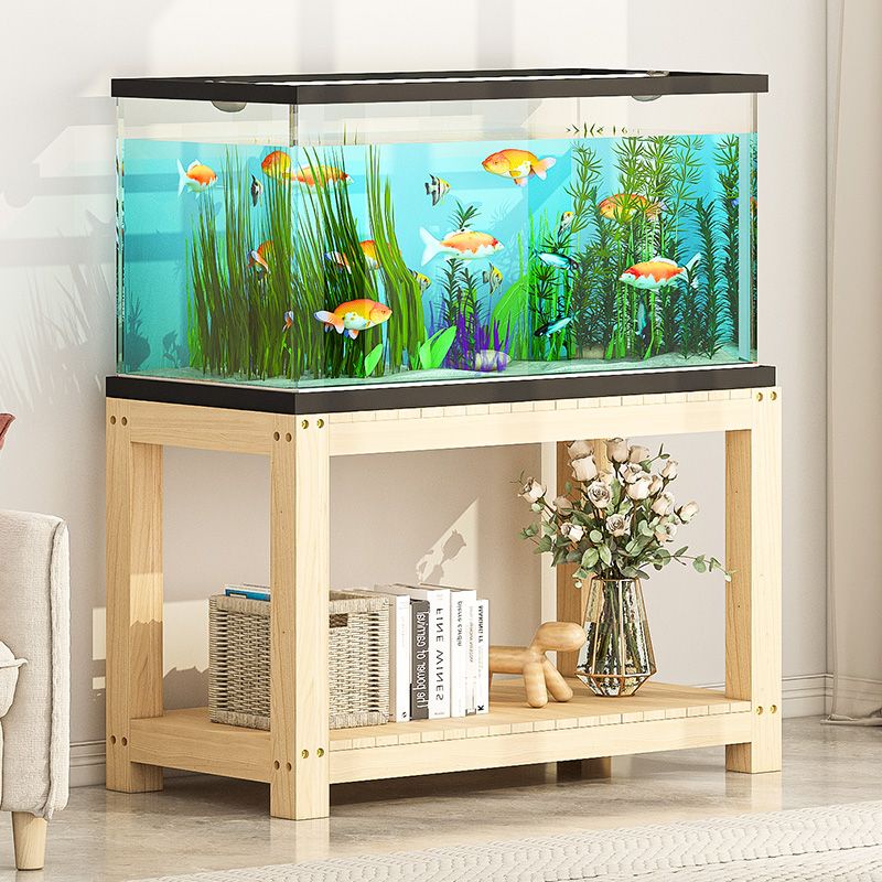 Solid Wood Fish Tank Shelf Table Rectangular Table Aquarium Base ...