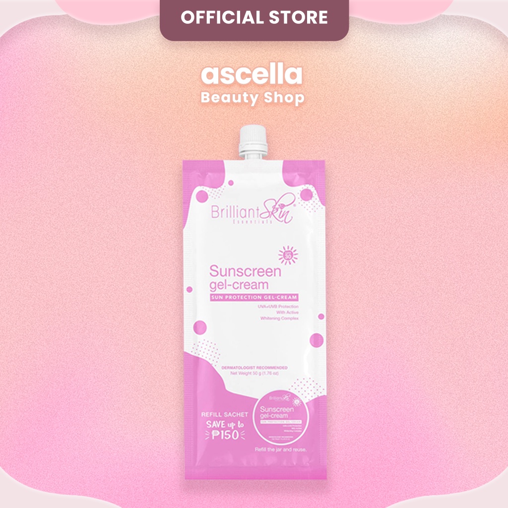 Brilliant Skin Sunscreen Gel-Cream SPF 30 Light Pink 50g | Shopee ...