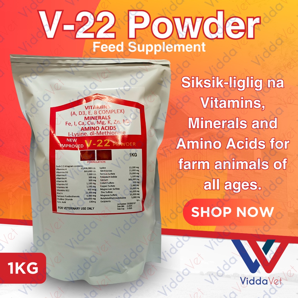 1 kg V22 vitamins powder 1 kilo V22 vitamins for gamefowl V22 vitamins