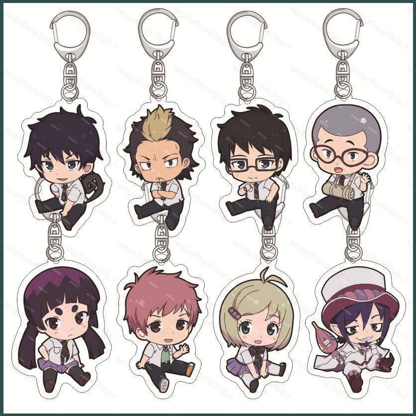 BLUE EXORCIST Keychain Anime Keyring Acrylic Bag Pendant Game Alterna ...