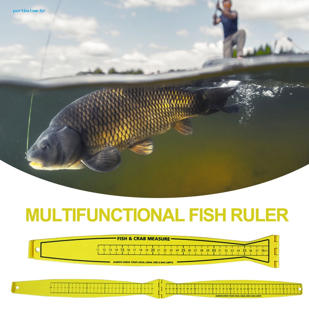 portbelem) Fishing Accessories Portable Folding Fish Measuring