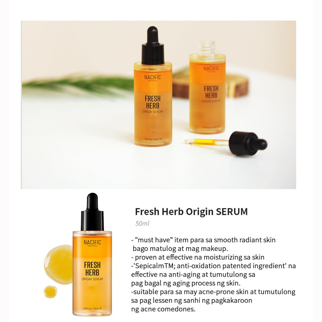 【hot sale】 NACIFIC Fresh Herb Origin Serum 50ml Shopee Philippines