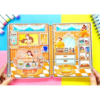 Toca Life World Quiet Book Princess Bell paper doll house book set toca ...