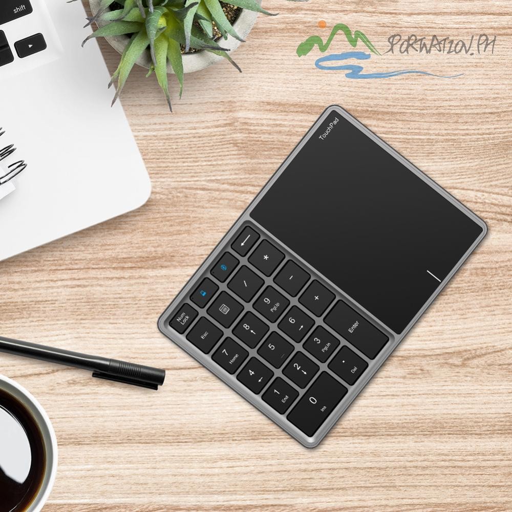 Numeric Keypad Wireless 2.4G Bluetooth-Compatible Type-C Rechargeable ...