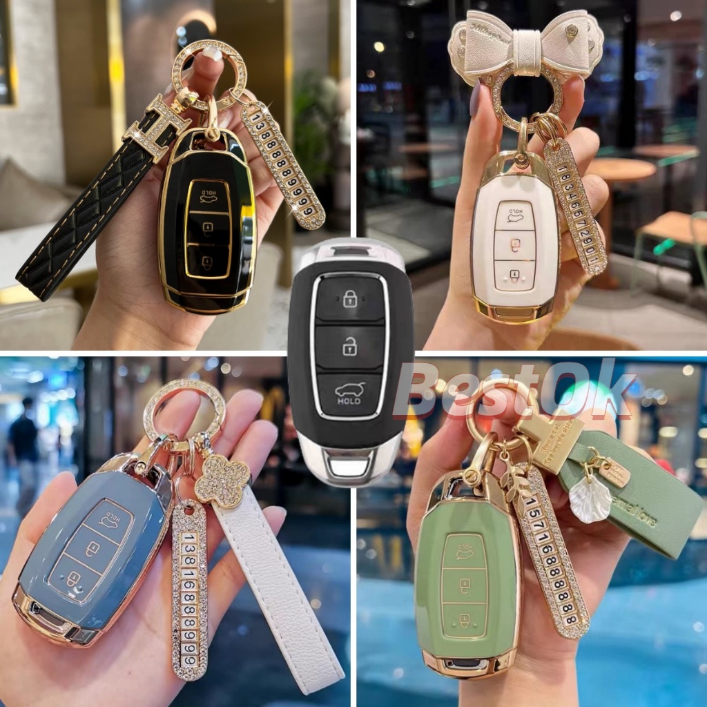 TPU Car Key Case Cover Fob Set For Hyundai Kona 2017 I30 Ix35 Solaris ...