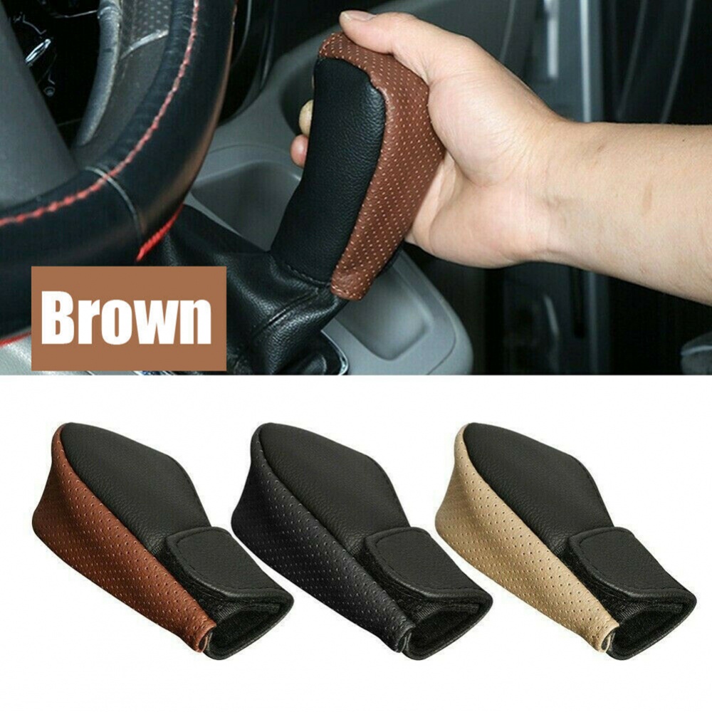 Handbrake Protector Cover for Car Gear Hand Shift Knob Universal PU