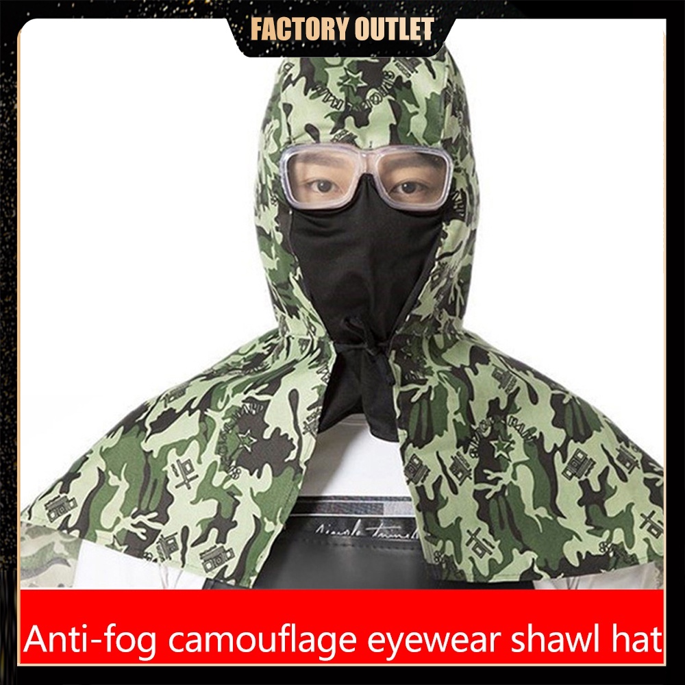 Camouflage Welder Welding Hood Mask Nylon Welding Cap Shoulder Neck