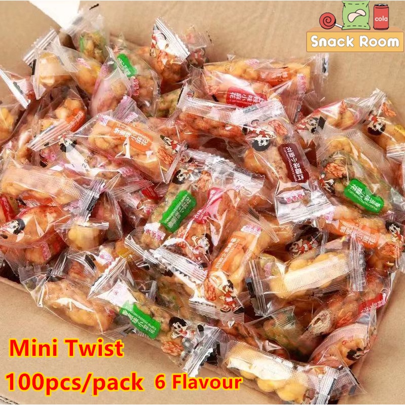 100pcs/Pack Mini Twist Snacks chinese snack office popular snack Mini ...