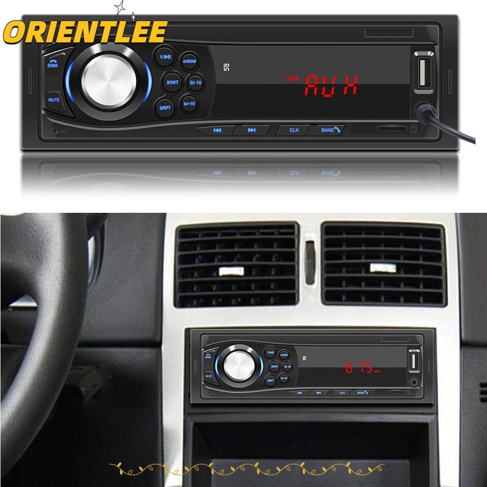 ORIENTLEE Car Radio, AUX Input ISO Port MP3 Player, Bluetooth Audio Stereo 1 Din Tape Recorder