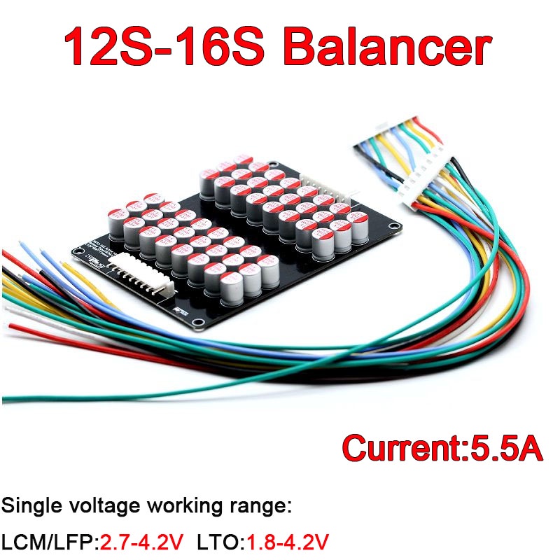 12S to 16S Balancer 5.5A Li-ion Lifepo4 LTO Lithium Battery Active ...