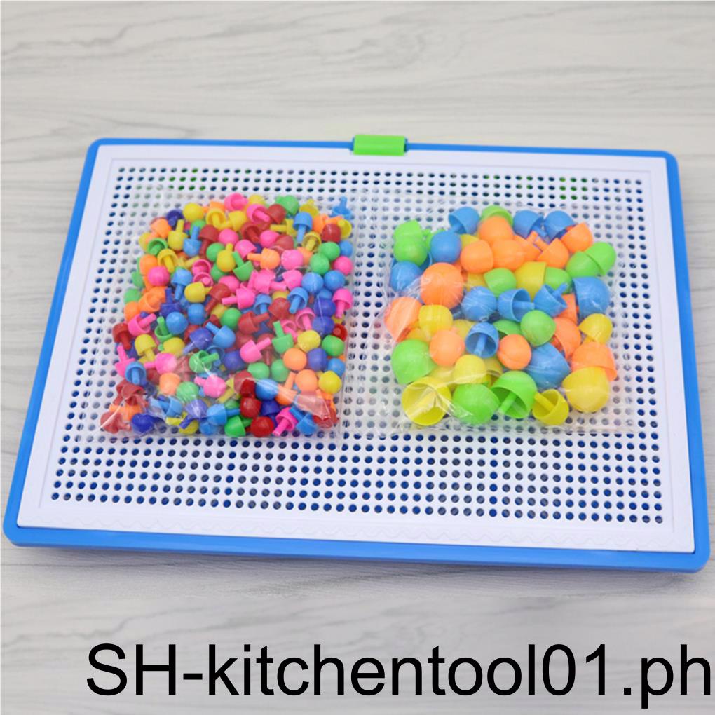 Mushroom Nail Pegboard Set Puzzle Plaything Board Games Interesting