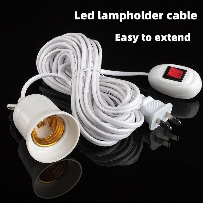 3m/5m/10m With Switch Bulb Extension Socket LED Bulb Extension Cable ...