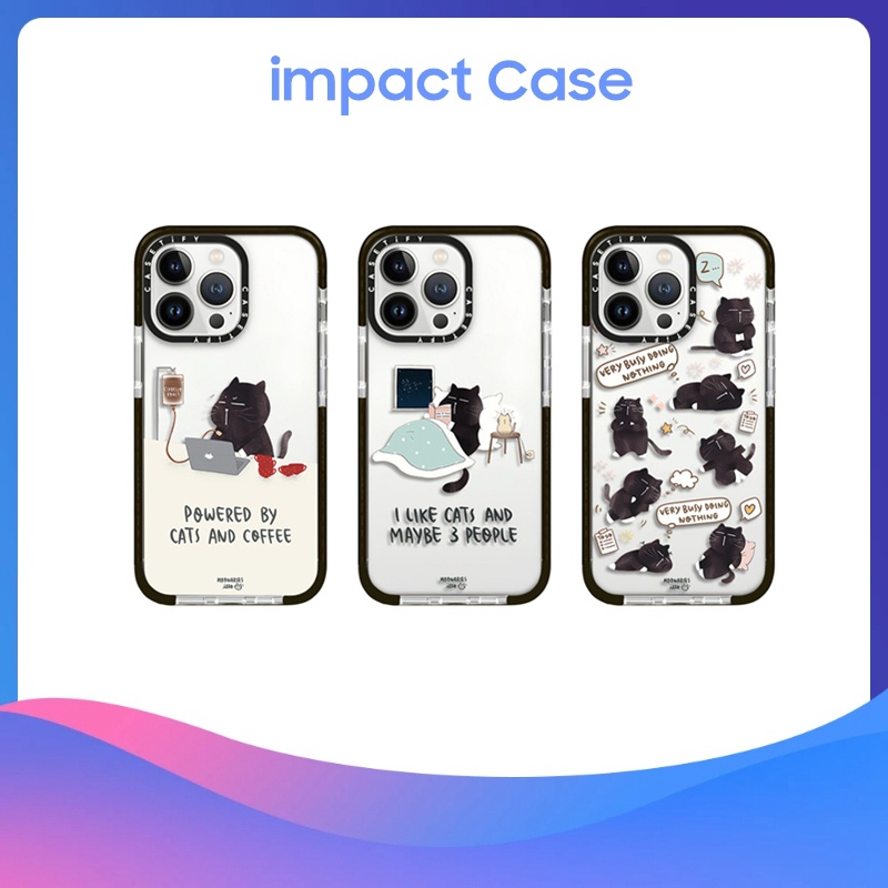 Casetify moonaries illo Busy Doing Nothing Mocha Cat Soft Silicone TPU