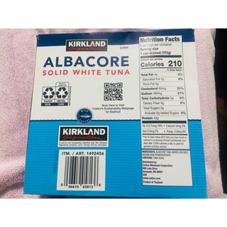 Kirkland Signature, Albacore Solid White Tuna in Water, 7 oz, 8-Count