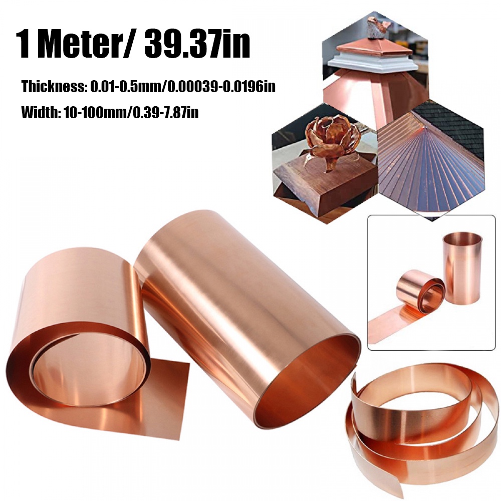 Meter Pure Copper Cu Metal Sheet Foil Mm Mm Thickness