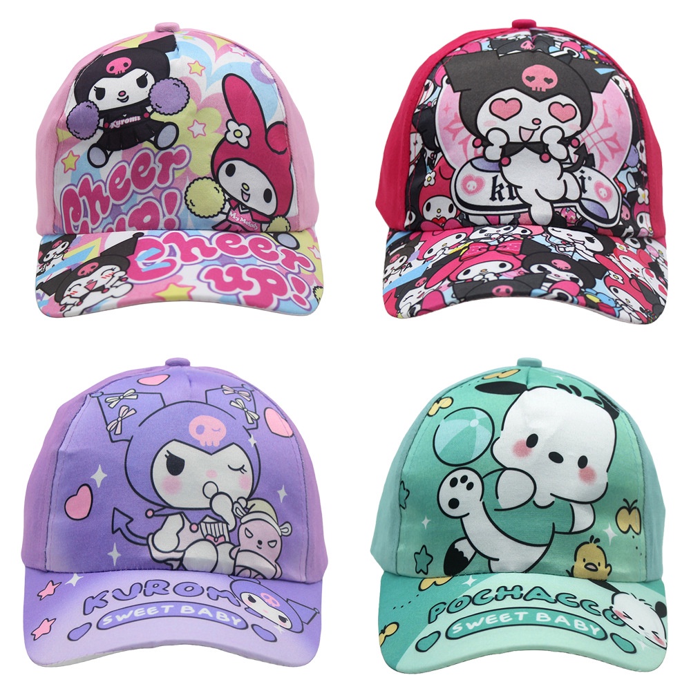 Sanrio Kawaii My Melody Cinnamonroll Kuromi Cartoon Baseball Cap Duck ...