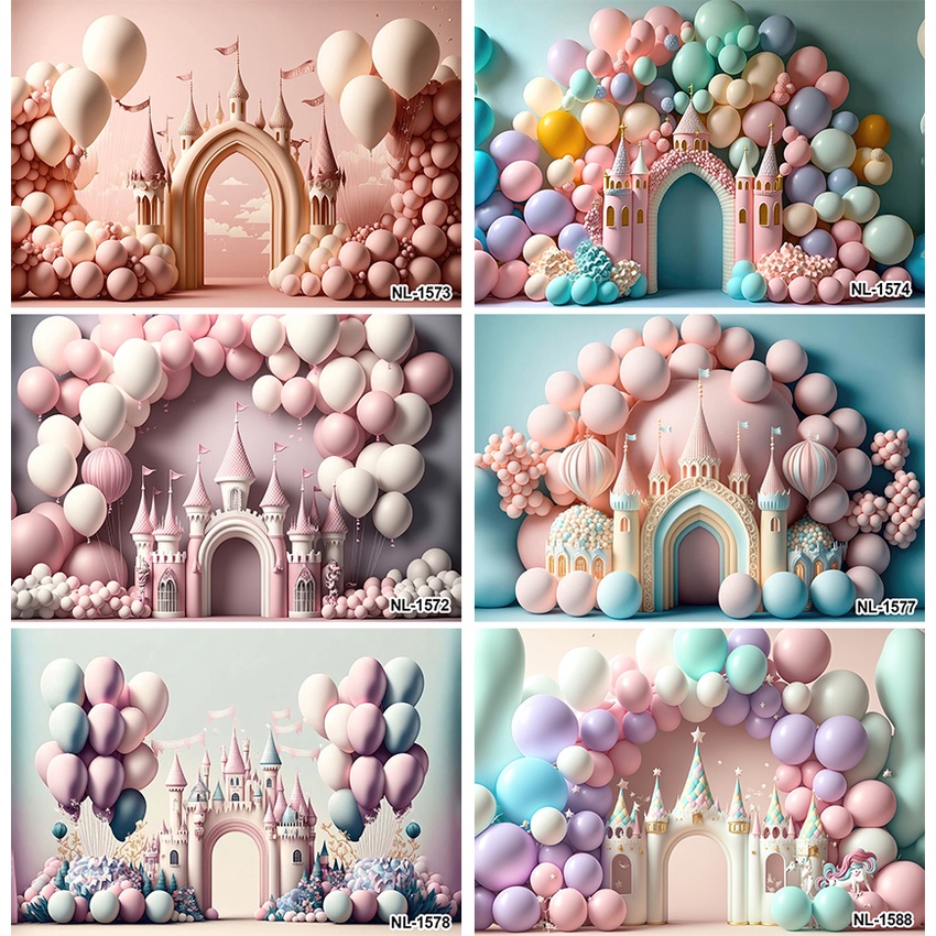 Castle Princess Backdrops Kids Baby Photography Props Child Photocall ...