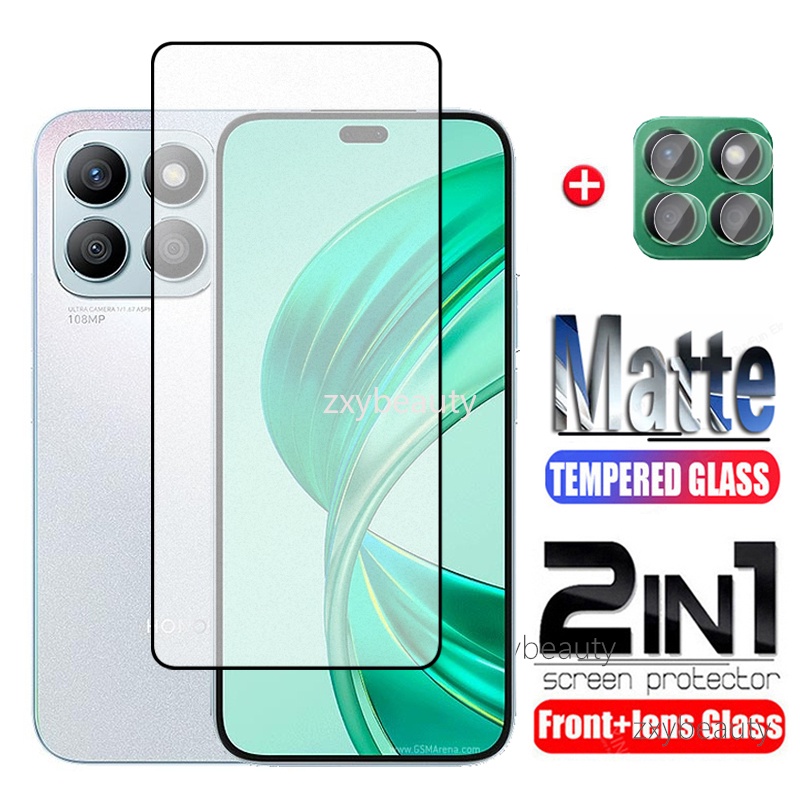 2in1 Honor X8b X8a 4g 5g 2024 Matte Screen Protector Anti Fingerprint Frosted Tempered Glass 0685