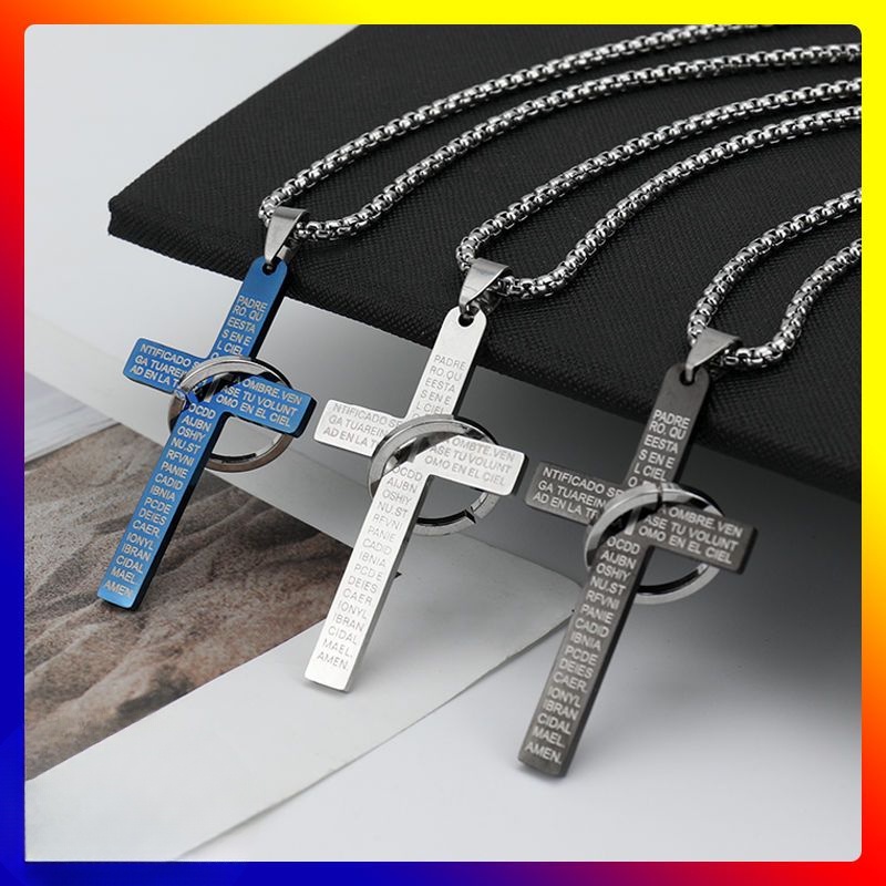 Laying down cross on sale necklace