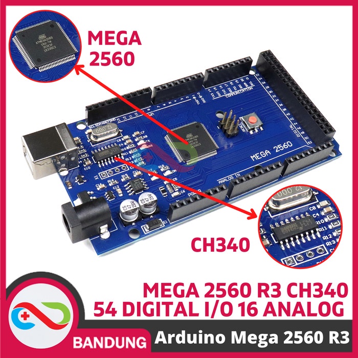Arduino MEGA 2560 R3 CH340 COMPATIBLE BOARD Without Cable | Shopee ...