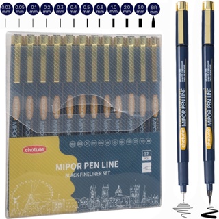 9pcs/set Sakura Pigma Micron Pens Fineliner Set Sketch Brush Ink