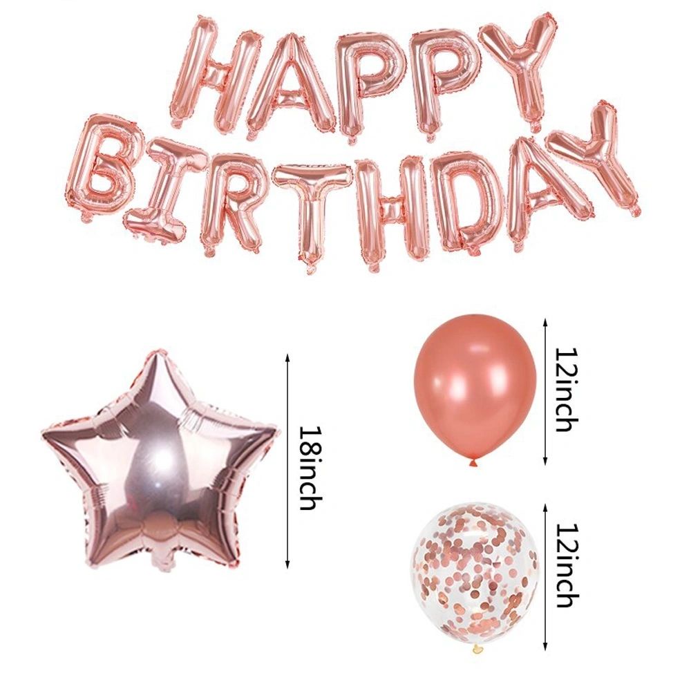 Ls Happy Birthday Decorations Balloons Set- Letter Banner, Giant 