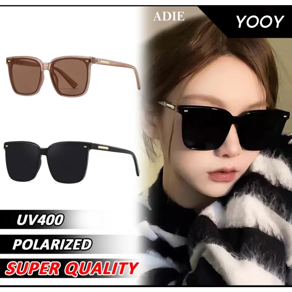 Polarized Sunglasses Korea Style Round Face Glasses UV Protection Large Fame Unisex Square Frame