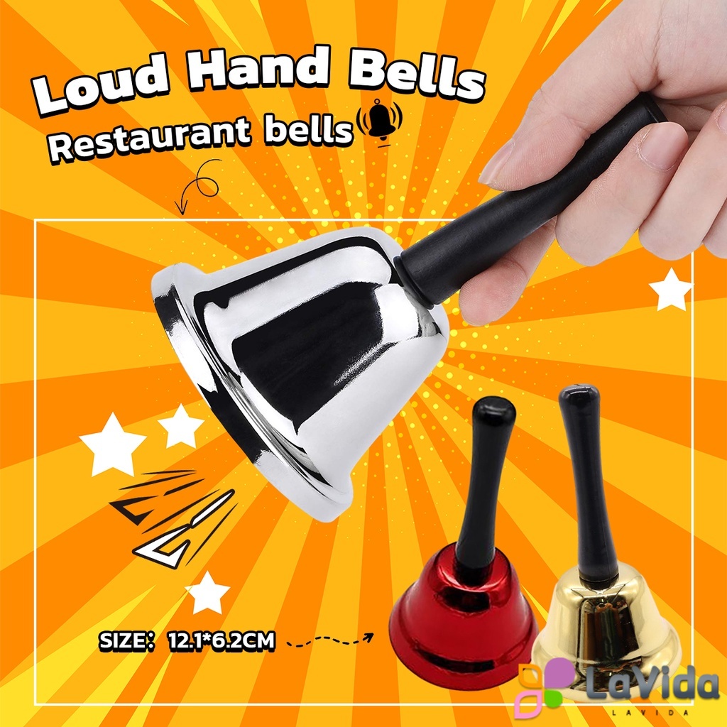 Loud Hand Bells for Adults, Dinner Bells for Inside Classroom Bell, for