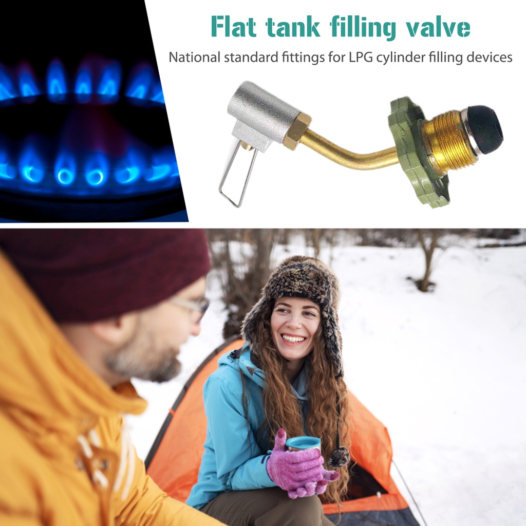 Copper Butane Inflation Valve Screw Mouth Flat Gas Tank Filling Valve ...