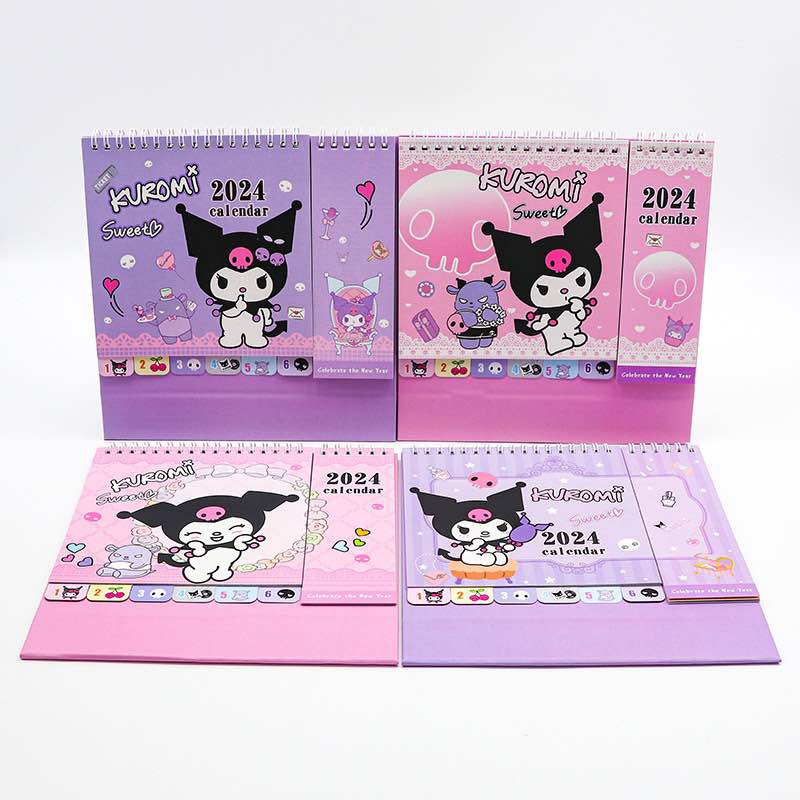 Kuromi Big Desktop Calendar Planner Tent-Type Sanrio (Random Design ...