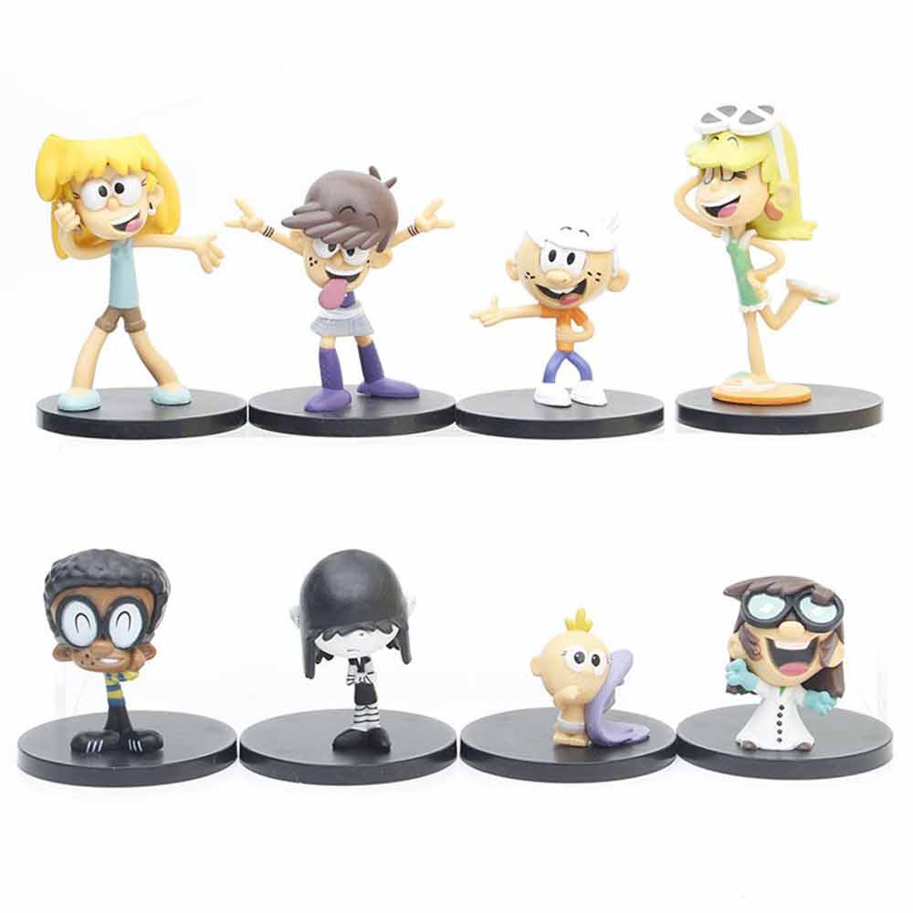 8PCS/SET Cartoon The Loud House Action Figure Toys Model Set From The Nickelodeon TV Show