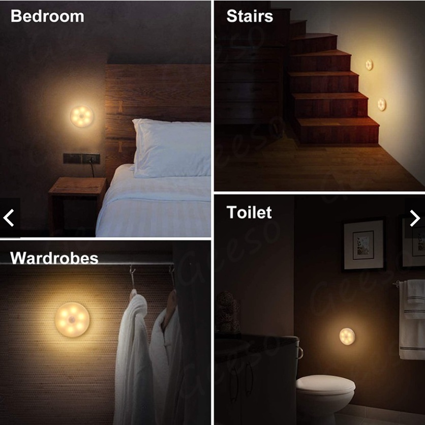 2Colors Led touch lamp Little Night Light USB Rechargeable Wall Lamp ...