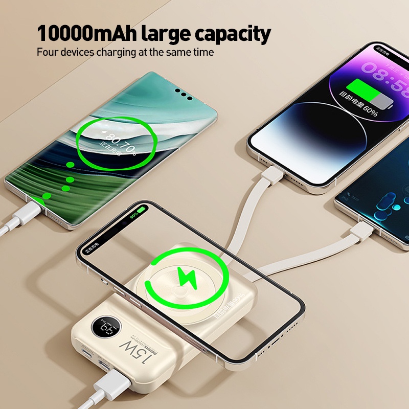 Remax RPP-527 10000mAh Wireless Magnetic Fast Charging Powerbank 20W+22 ...