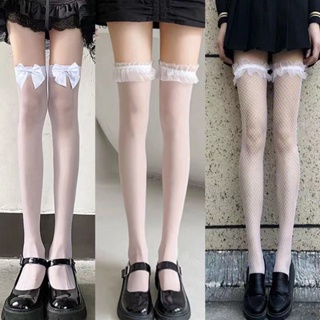 5Pair Women Thigh High Stocking Nylon Lace Top Stockings Silky