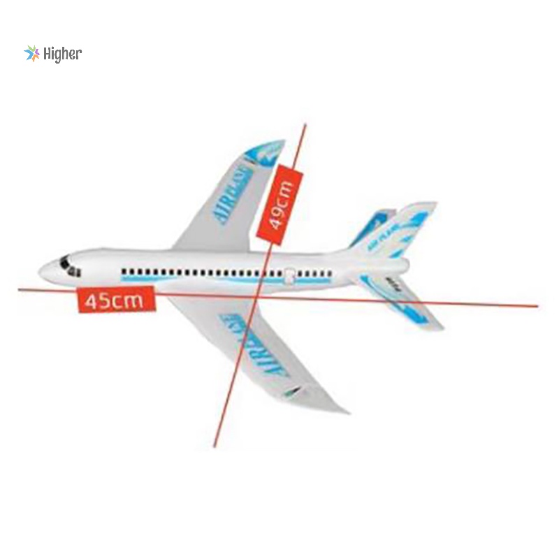 Higher＞ 49*45cm Children Hand Throw Flying Glider Planes Toys Kids Foam