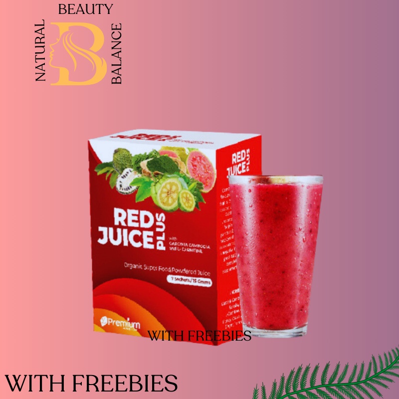 Red Juice Plus (7 Sachets or good for 34 Liters Organic Super Food Powdered Juice with Garcinia