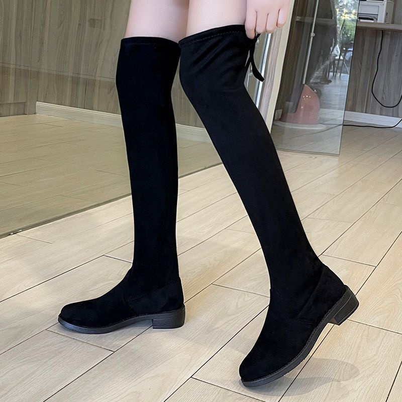 Women Stretch Slim Thigh High Boots Fashion Over The Knee High Heels Size 35 42 Add 1 Size