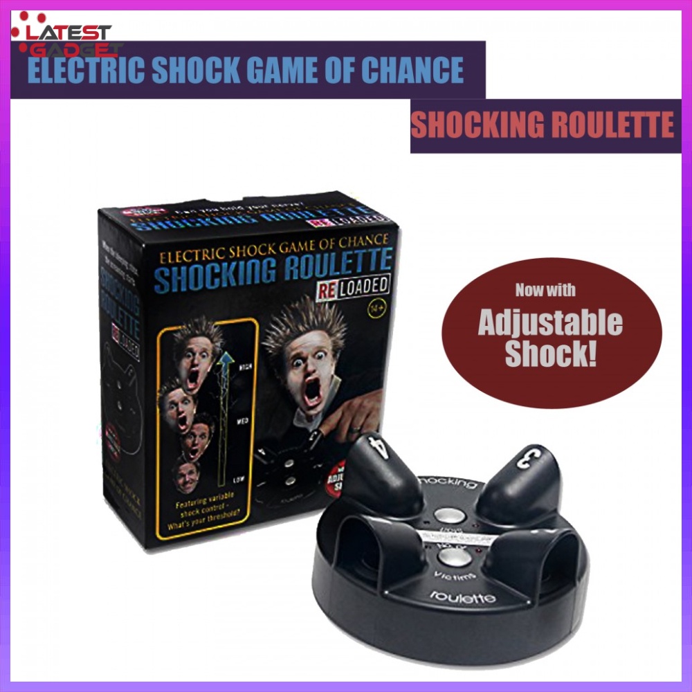 LatestGadget Electric Shock Game of Chance Shocking Roulette Black