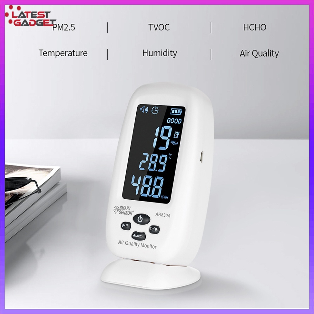 Optimus Smart Sensor Rechargeable PM2.5 TVOC HCHO Humidity Temperature ...