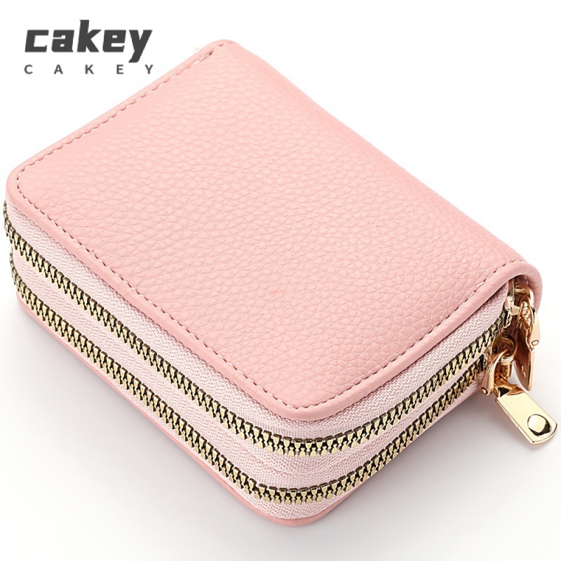 Double Zipper Wallet, Women's Short Credit Card Holder, Multifunctional  Large Capacity Coin Purse