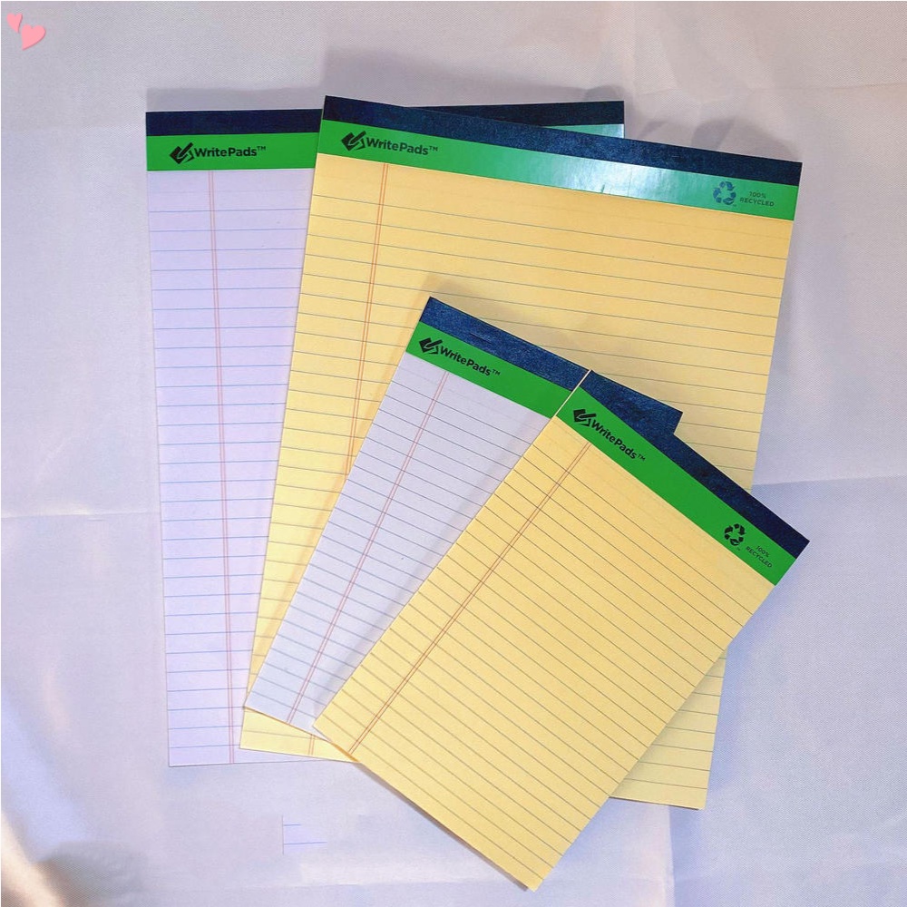 Legal Pads Writing Pads Recycled Paper, 8.5"x 11.75"/7.9*4.9" Wide
